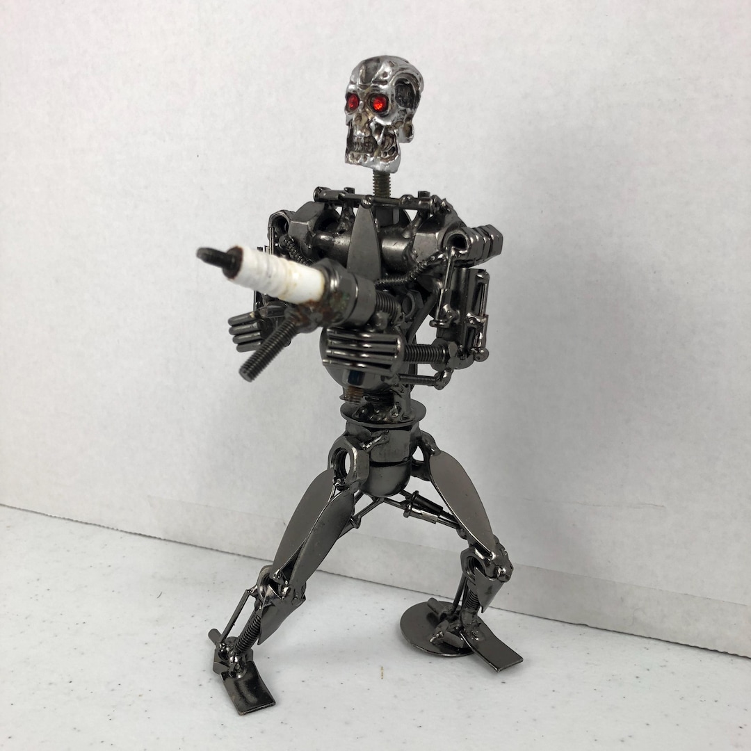 Terminator Robot Skeleton Sculpture/metal Art - Etsy