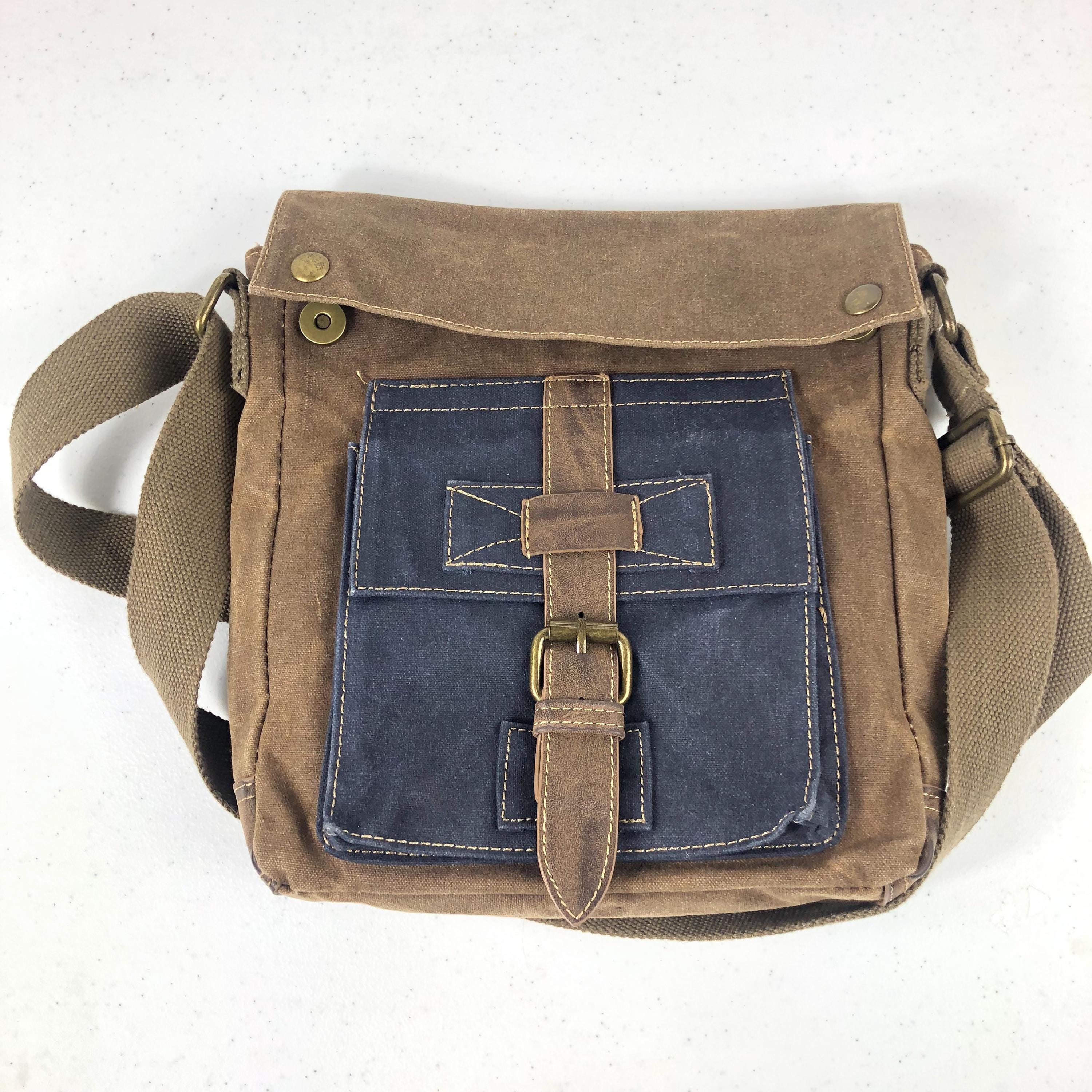 Cargoit Tan Messenger Bag with Adjustable Strap and Durable Design Cargoit “Hailey” Canvas Crossbody Purse– Jilly main image 3