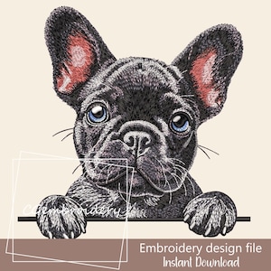 French Bulldog Embroidery Design, Cute French Bulldog Dog Embroidery File Bulldog Dog Lover Machine Embroidery French Bulldog Mom Embroidery