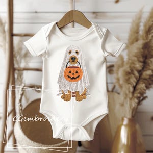 Goldendoodle Ghost Dog Embroidery Design, Spooky Ghost Doodle Dog ...