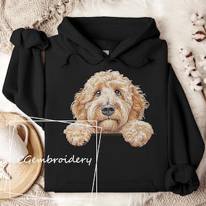 Goldendoodle Embroidery Design, Cute Golden Doodle Dog Embroidery File Labradoodle Cockapoo Golden Doodle Pet Dog Lover Machine Embroidery