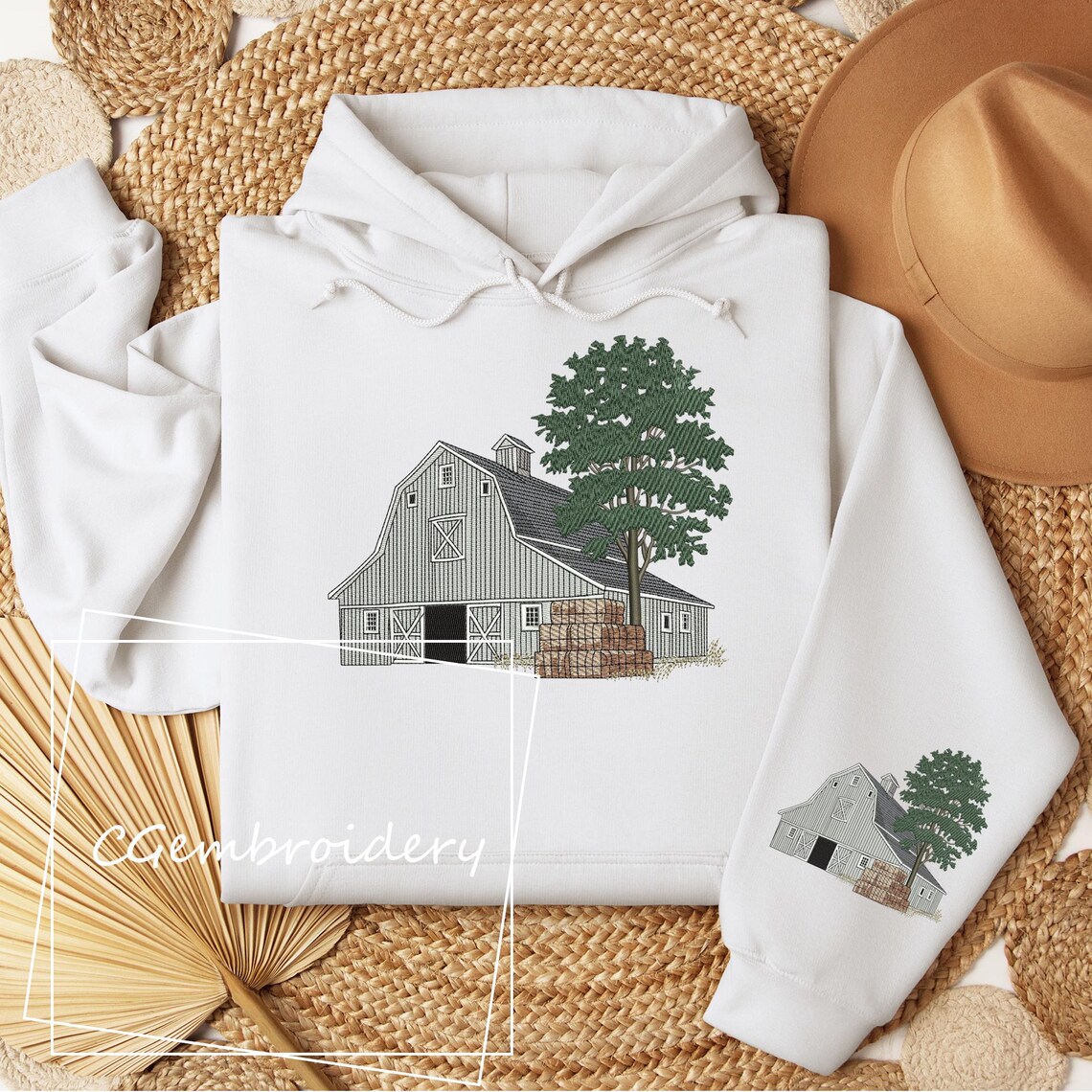 Embroidery Design Ranch Sorting Farm Barn Embroidery File, Rustic Old Farm Barn Embroidery File ...