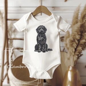 Black Goldendoodle Embroidery Design, Cute Golden Doodle Dog Embroidery File Labradoodle Cockapoo Golden Doodle Dog Lover Machine Embroidery