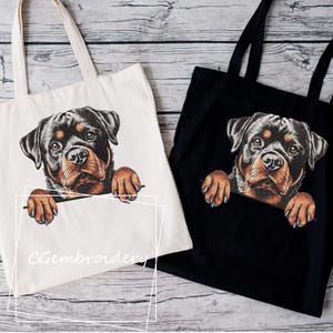 Rottweiler Dog Embroidery Design, Cute Rottweiler Peaking Dog Embroidery File Rottweiler Lover Machine Embroidery Rottweiler Mom Embroidery