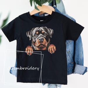 Rottweiler Dog Embroidery Design, Cute Rottweiler Peaking Dog Embroidery File Rottweiler Lover Machine Embroidery Rottweiler Mom Embroidery