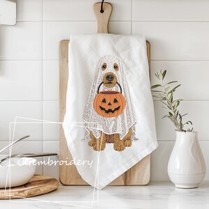 Goldendoodle Ghost Dog Embroidery Design, Spooky Ghost Doodle Dog ...