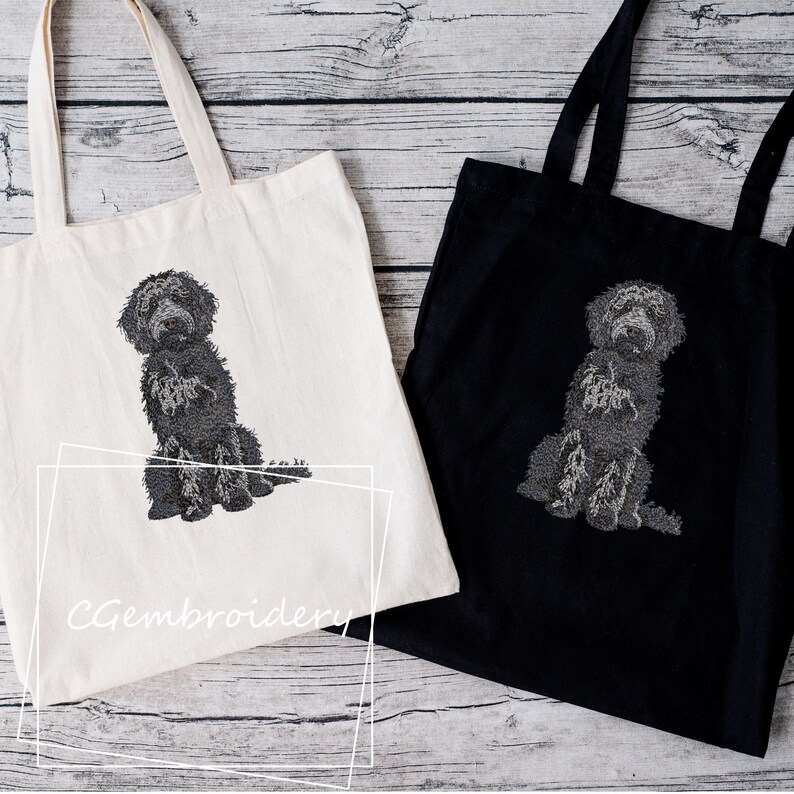 Black Goldendoodle Embroidery Design, Cute Golden Doodle Dog Embroidery File Labradoodle Cockapoo Golden Doodle Dog Lover Machine Embroidery