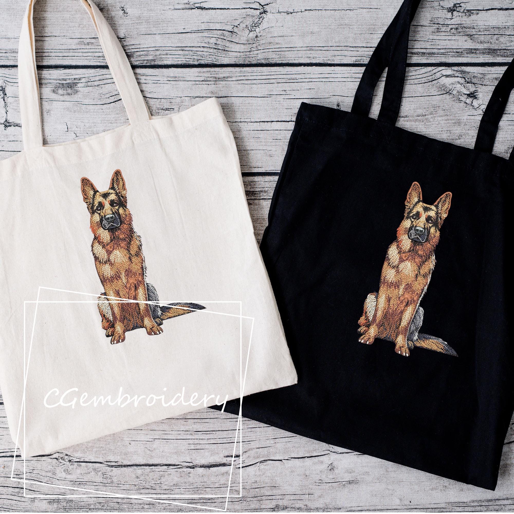 手刺繍　ジャーマンシェパード ジャーマンシェパード刺繍デザイン、かわいいジャーマンシェパード犬の