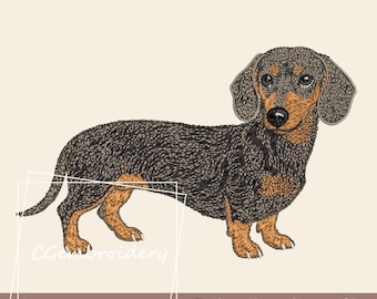 Dachshund Embroidery Design, Cute Dachshund Sausage Dog Embroidery File Badger Dog Wiener Pet Dog Lover Machine Embroidery Dackel Dog Stitch