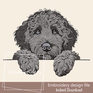 Schwarz Goldendoodle Stickdatei, Golden Doodle Hund Stickdatei Labradoodle Cockapoo Golden Doodle Hundeliebhaber Maschinenstickerei