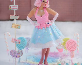 Candyland Inspired 50's Style Pinup Fairy Dress