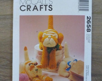 McCall's 2658 Crazy Cats Sewing Pattern, Mother Cat and Kittens UNCUT