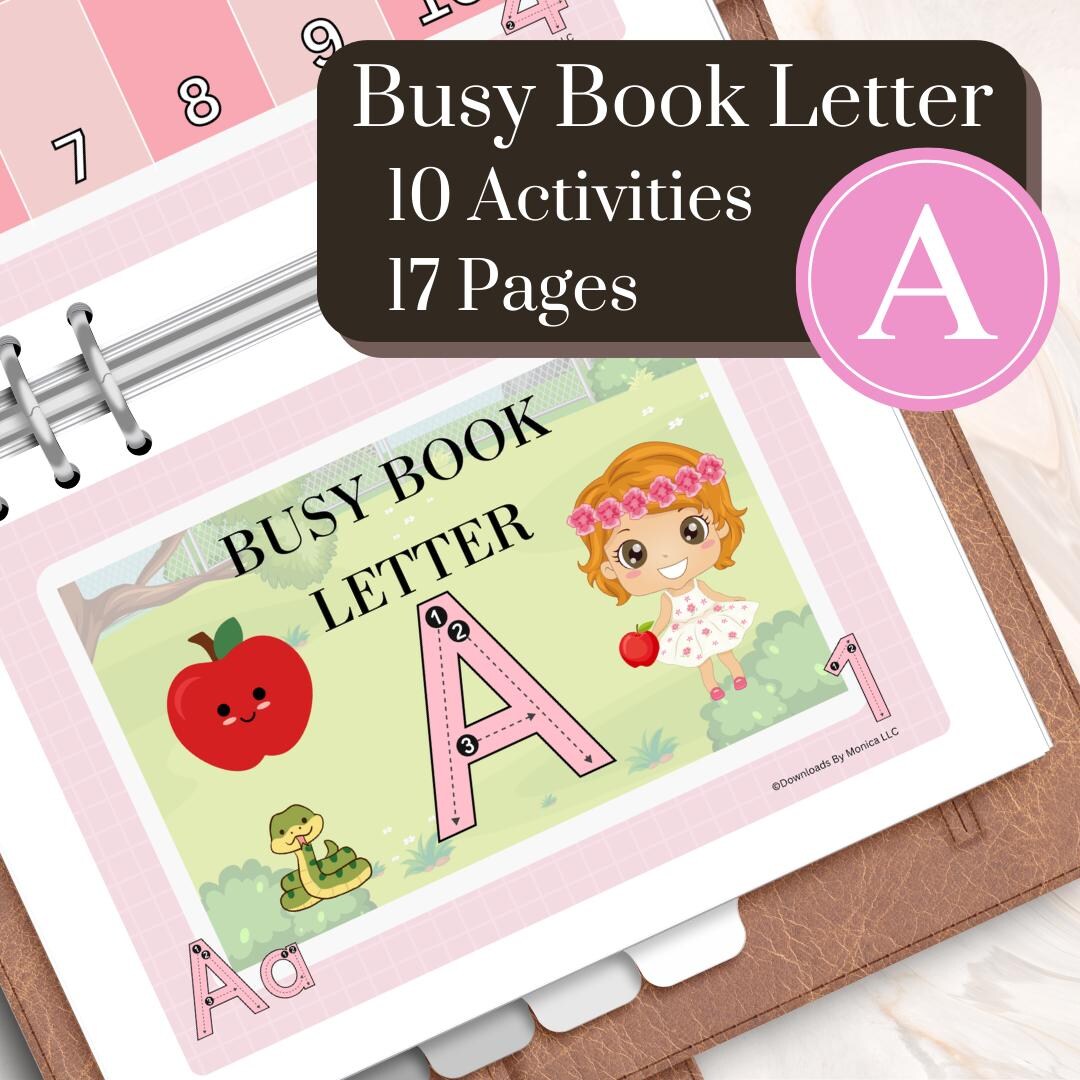 Letter A Busy Book | Alphabet Busy Book | Alphabet Activity | Preschool ...
