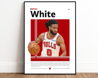 Coby White Poster | Chicago Bulls | Bulls Poster | NBA Poster | Basketball Poster | Basketball Wall Art | Boys Decor | Sports | NBA