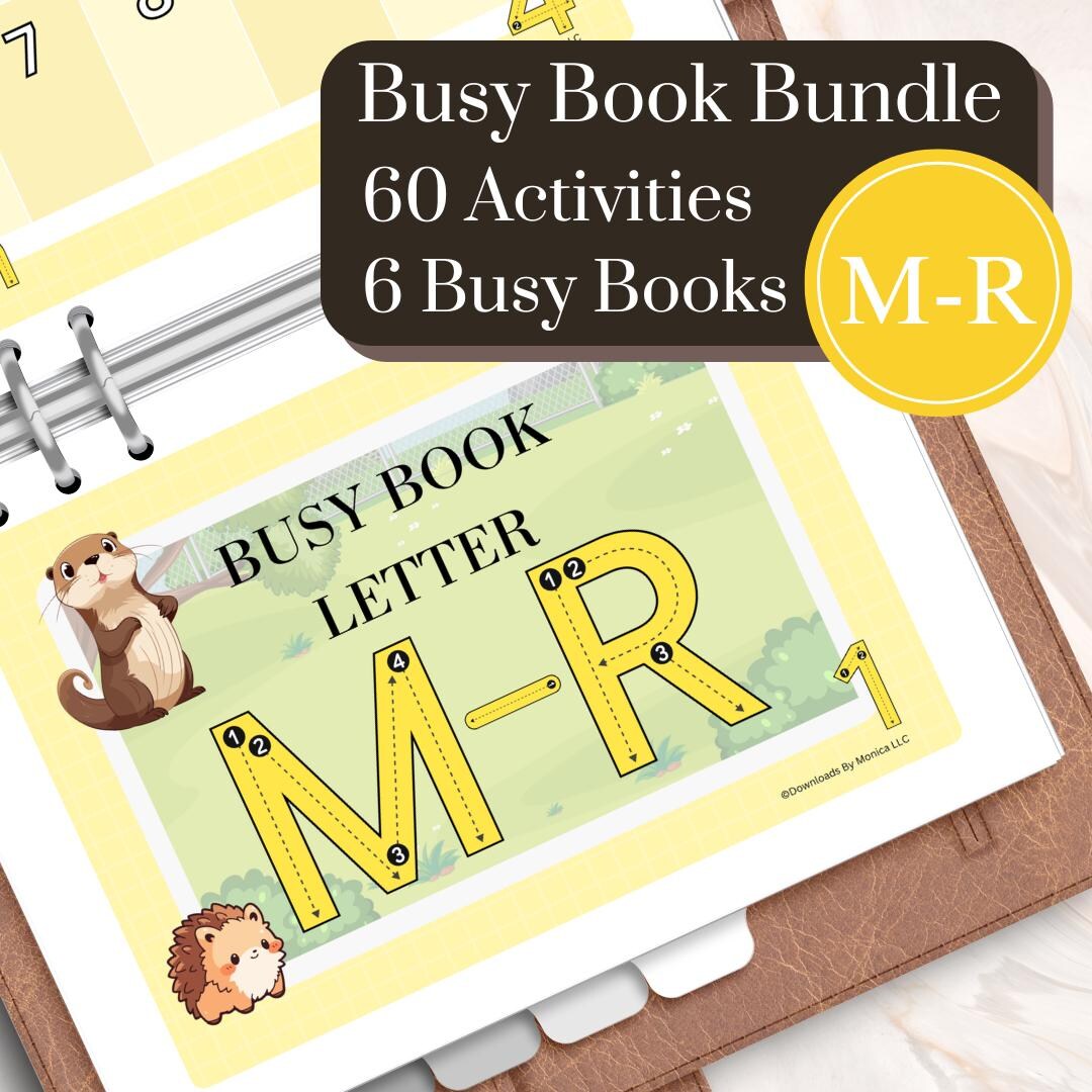 Letter M-R Busy Book | Alphabet Busy Book | Alphabet Activity ...