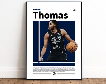 Cam Thomas Poster | Brooklyn Nets | Nets Poster | NBA Poster | Basketball Poster | Basketball Wall Art | Boys Decor | Sports | NBA