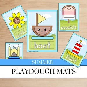Summer Playdough Mats | Summer Playdoh Mats | Playdough Mats | Playdoh Activity | Classroom Homeschool Material | Educational Resource