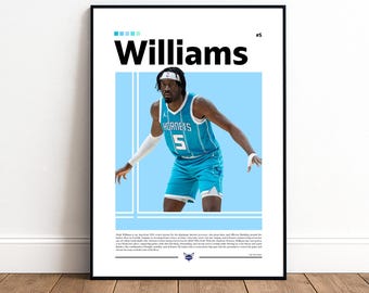 Mark Williams Poster | Charlotte Hornets | Hornets Poster | NBA Poster | Basketball Poster | Basketball Wall Art | Boys Decor | Sports | NBA