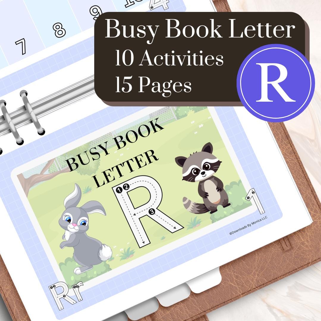 Letter R Busy Book | Alphabet Busy Book | Alphabet Activity | Preschool ...