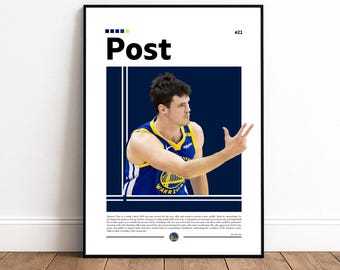 Quinten Post Poster | Golden State Warriors | Warriors Poster | NBA Poster | Basketball Poster | Basketball Wall Art | Boys Decor | NBA