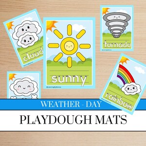 Météo en pâte à modeler | Activité de pâte à modeler à imprimer | Ressource éducative pour la maternelle et le préscolaire pour tout-petits | Programme d'enseignement préscolaire à la maison