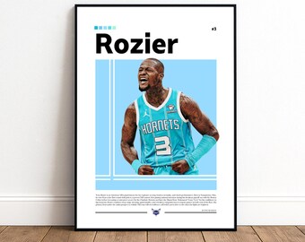 Terry Rozier Poster | Charlotte Hornets | Hornets Poster | NBA Poster | Basketball Poster | Basketball Wall Art | Boys Decor | Sports | NBA