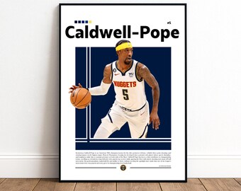 Caldwell-Pope Poster | Denver Nuggets | Nuggets Poster | NBA Poster | Basketball Poster | Basketball Wall Art | Boys Decor | Sports | NBA