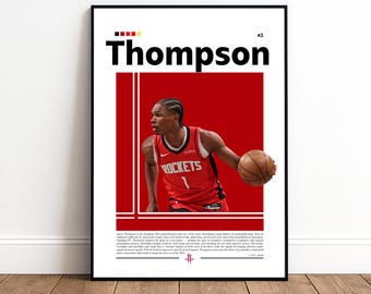 Amen Thompson Poster | Houston Rockets | Rockets Poster | NBA Poster | Basketball Poster | Basketball Wall Art | Boys Decor | Sports | NBA