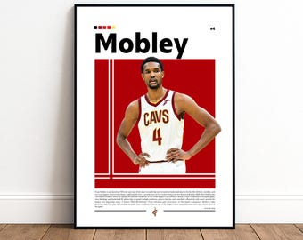 Evan Mobley Poster | Cleveland Cavaliers | Cavs Poster | NBA Poster | Basketball Poster | Basketball Wall Art | Boys Decor | NBA