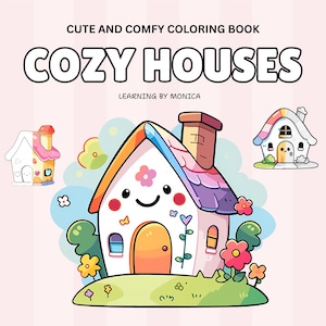 Cozy Houses Coloring Book | Cute & Easy PDF Download Cocowyo | Kawaii Style | Relaxing Fun | Cute and Comfy Coloring Book | Cute and Cozy