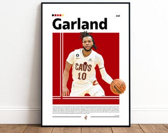 Darius Garland Poster | Cleveland Cavaliers | Cavs Poster | NBA Poster | Basketball Poster | Basketball Wall Art | Boys Decor | Sports | NBA