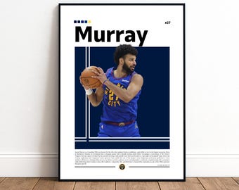 Jamal Murray Poster | Denver Nuggets | Nuggets Poster | NBA Poster | Basketball Poster | Basketball Wall Art | Boys Decor | Sports | NBA