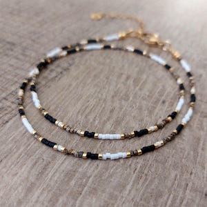 Miyuki Delica necklace,women necklace,skinny thin small necklace,Miyuki glasperlen,micro beads jewelry,boho.
