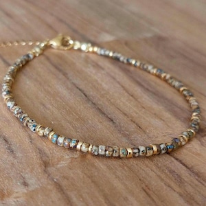 Tiny boho brown beads anklet/bracelet,boho style,Stainless Steel,boho bracelet,beaded,bohemian,beads,beach necklace, brown anklet