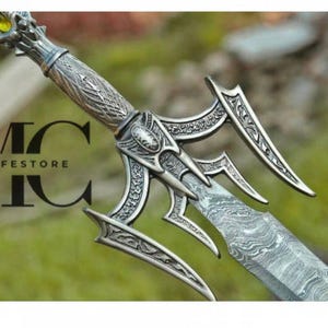 Épée Viking en acier damas forgée à la main avec gaine 36&quot;