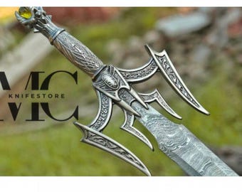 Hand Forged Damascus steel Viking Sword  Ready Sword With Sheath 36”