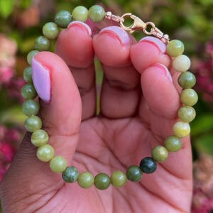 Jade Beaded Bracelet for Good Luck and Protection| Beaded Green Jade Bracelet |  Bracelet for Men