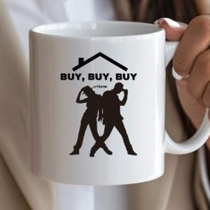 Taza de café divertida para agentes inmobiliarios, regalo inspirado en la cultura pop de NSYNC
