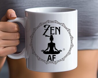 Zen AF Kaffeetasse: Lustiges Achtsamkeit Geschenk für Yoga