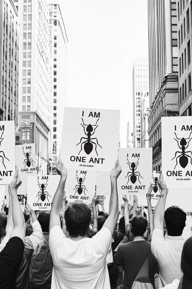Ant Protest Sign – Unity & Social Justice Yard Art - Etsy