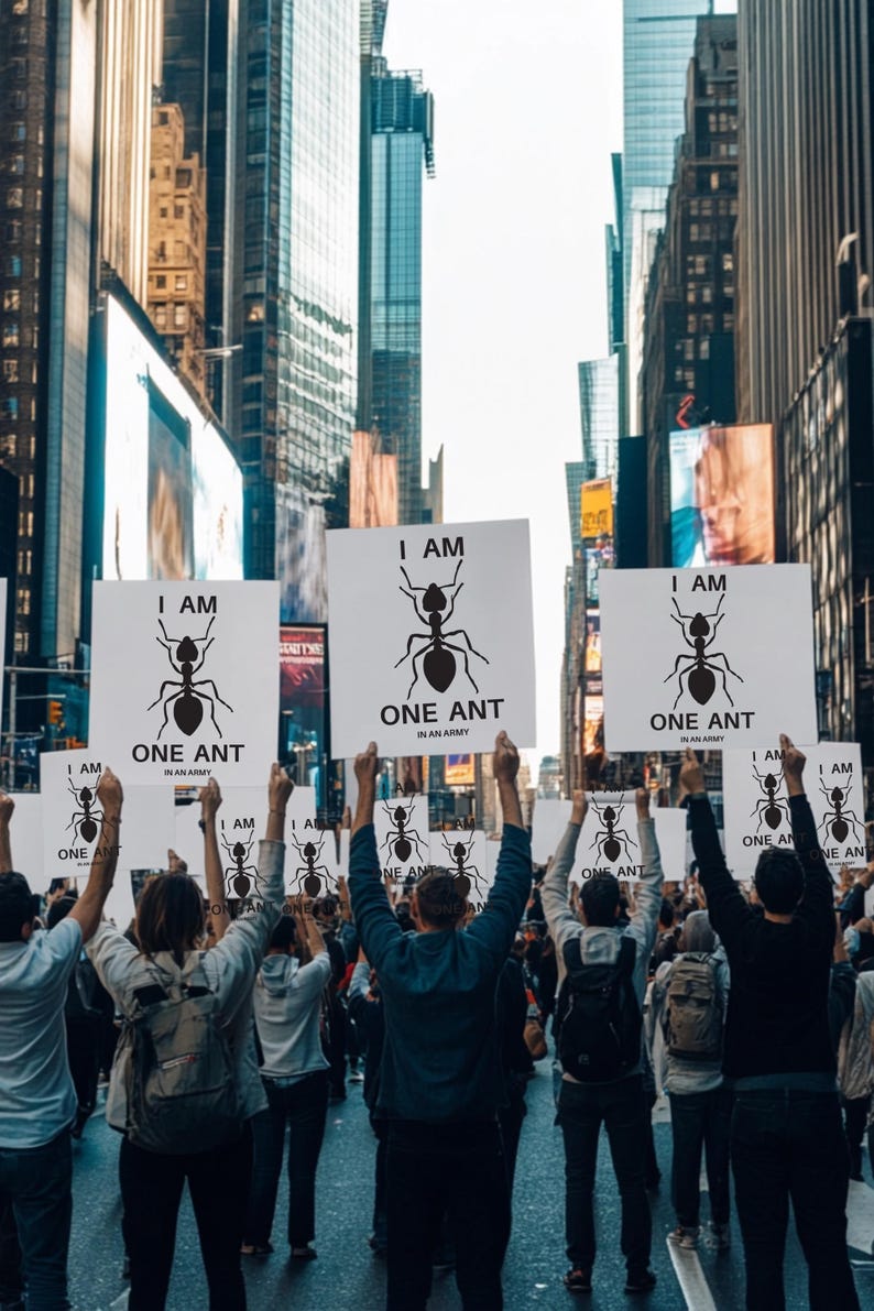 Ant Protest Sign – Unity & Social Justice Yard Art - Etsy