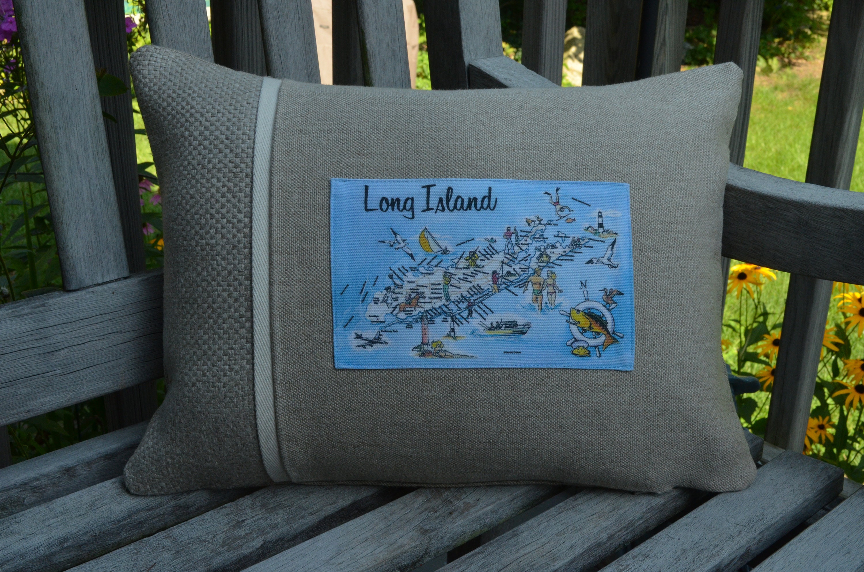 Long Island Postcard Pillow (available in 3 styles and 2 prices)