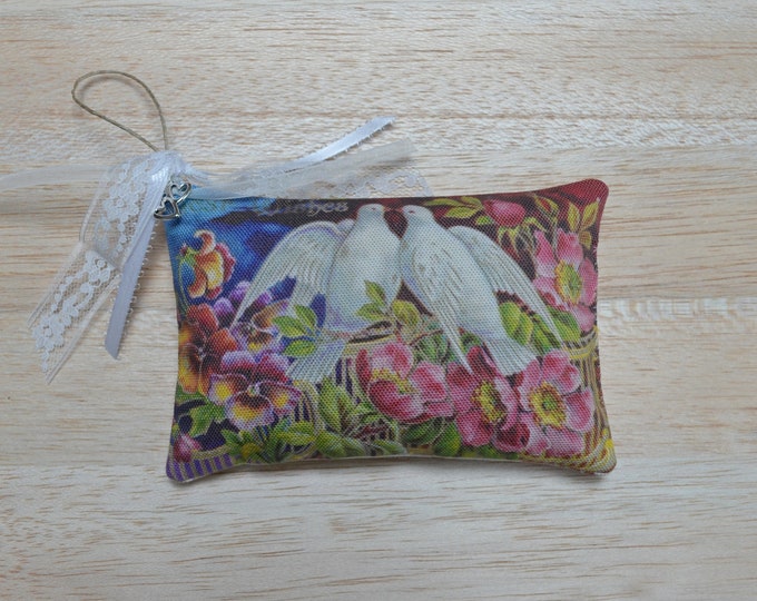 Wedding Bridal Doves Lavender Sachet