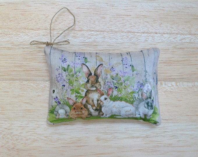 Lavender Bunnies in a Garden Sachet