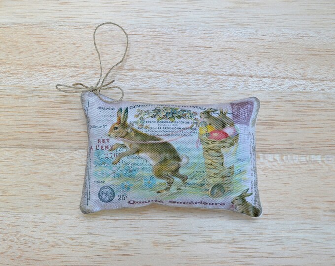 Easter Bunny Pulling Cart Lavender Sachet