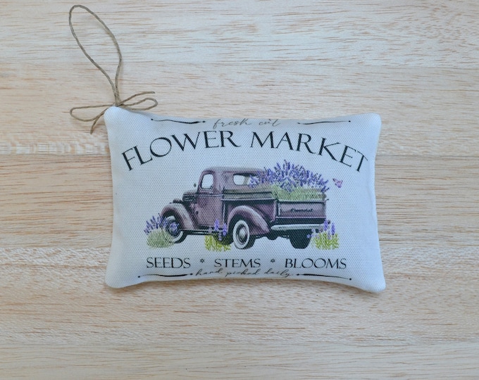 Lavender Flower Market Truck Sachet