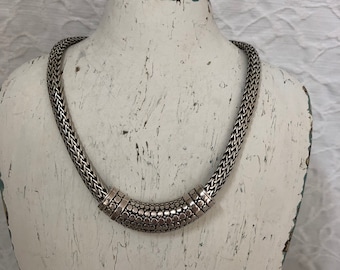 Vintage John Hardy Dot Necklace and Slide Enhancer Sterling Silver 16"