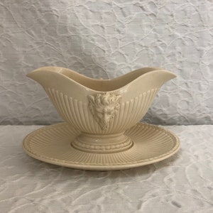 Wedgwood Twin Spout Sauce Gravy Boat Etruria England Lions Head Rare circa 1898