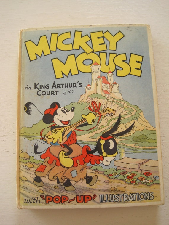 Mickey Mouse in King Arthur's Court Pop-up Book 1933 First Edition