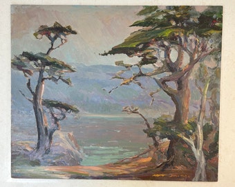 Early California Plein Air Oil on Board by Doris Rohr